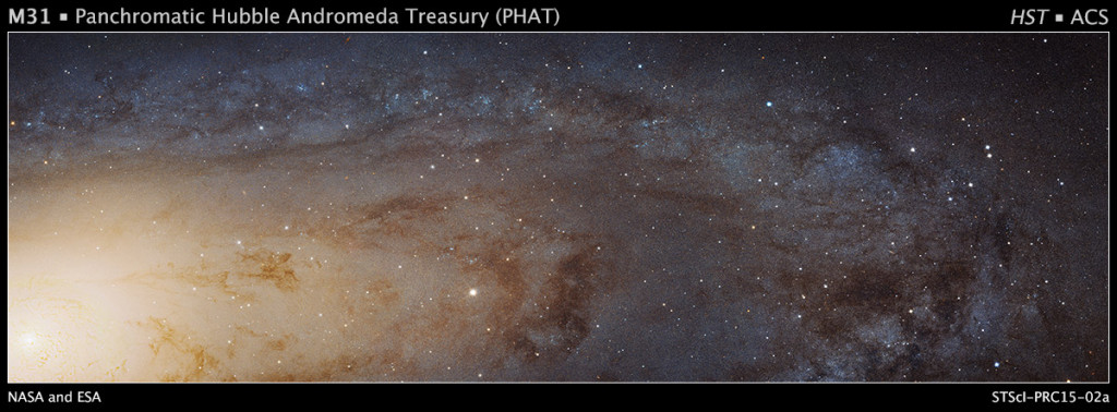 Gambar galaksi Andromeda. (NASA, ESA, J. Dalcanton, B.F. Williams, and L.C. Johnson (University of Washington), the PHAT team, and R. Gendler / NASA, JPL-Caltech, UCLA)