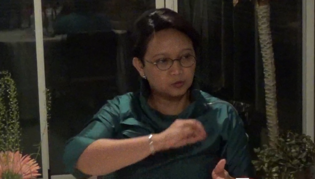 Menlu Retno Marsudi di PTRI New York (Foto: Fajar Nugraha/MTVN)