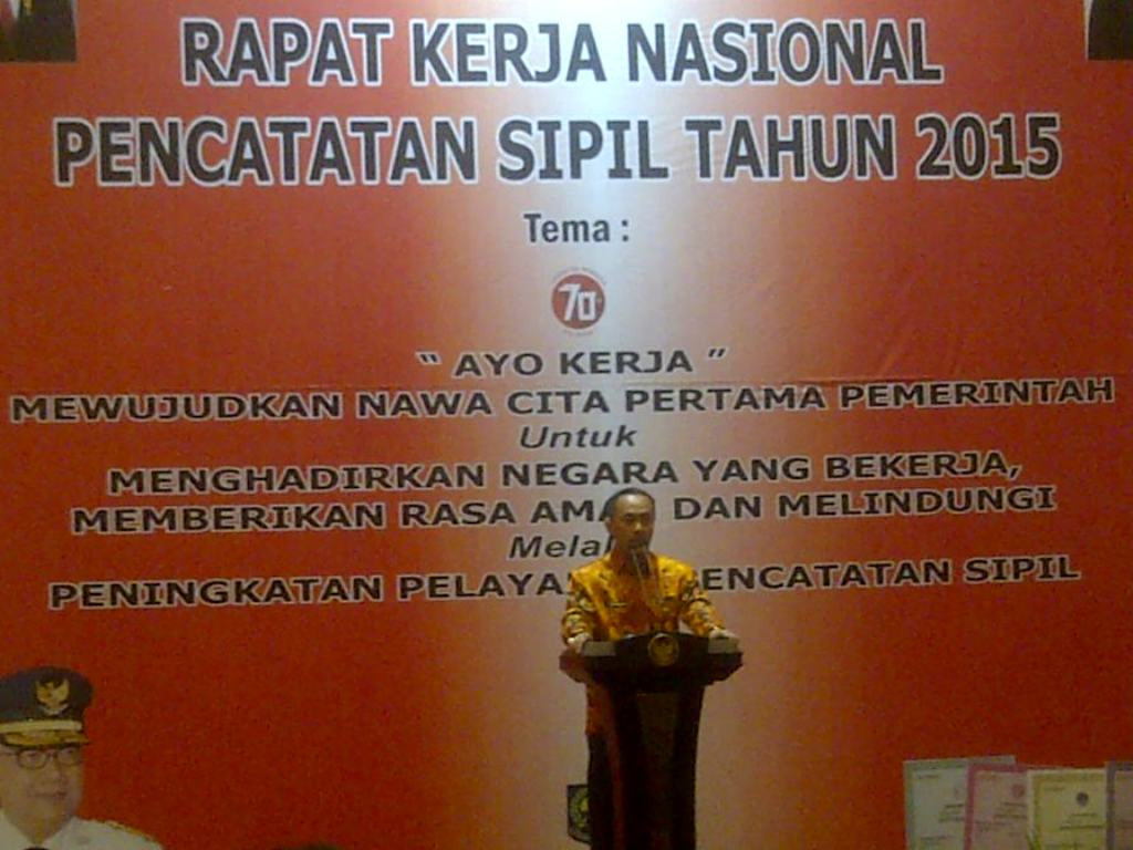 Foto: Rapat Kerja Nasional Pencatatan Sipil 2015 di Surabaya, Jawa Timur/MTVN_Amaluddin