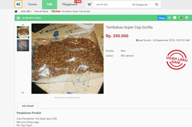 Tembakau Gorilla Juga Beredar di Solo