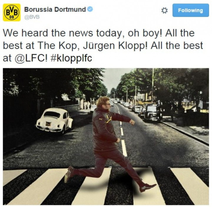 Dortmund Punya Cara Unik untuk Ucapkan Selamat kepada Klopp