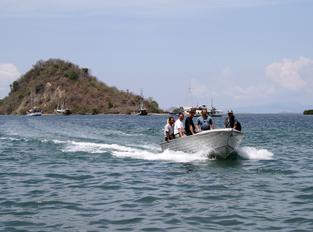 Wisatawan menggunakan speedboat menuju Taman Nasional Komodo di Pelabuhan Labuan Bajo, Manggarai Barat, NTT, Rabu (16/11/2011). Foto: MI/Fredrik Tielman