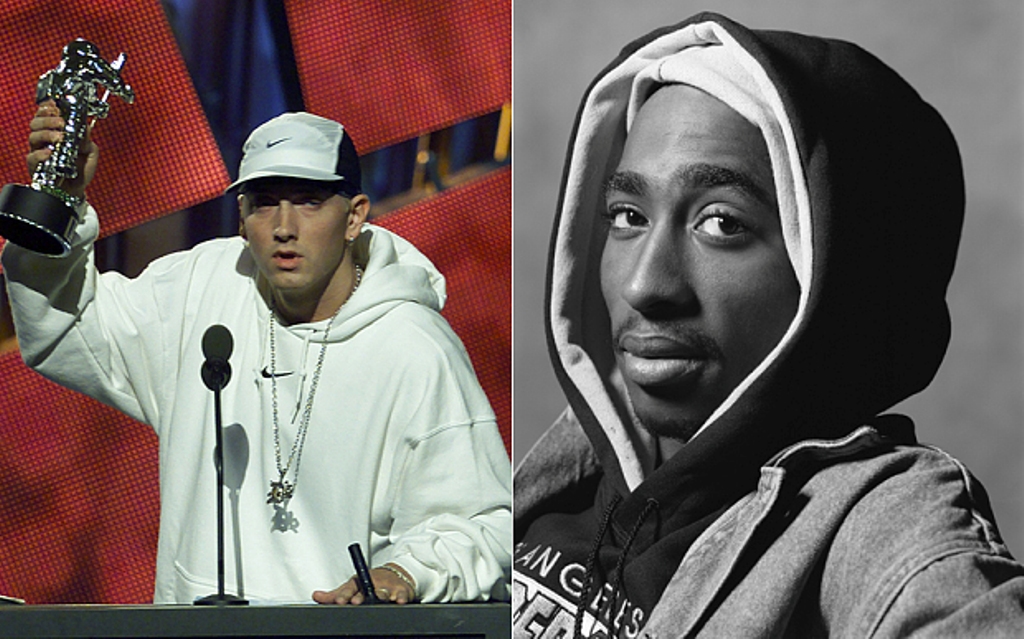 Eminem-Tupac Shakur. (Foto:telegraph.co.uk)