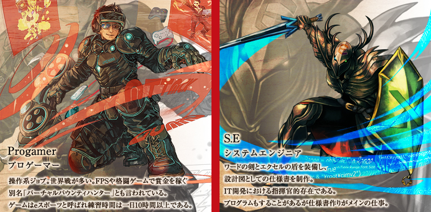 Salah satu ilustrasi yang menggambarkan profesi sebagai gamer profesional dan sample engineer