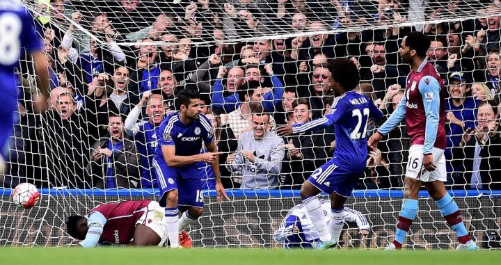 Babak I: Costa bawa Chelsea Unggul atas Aston Villa