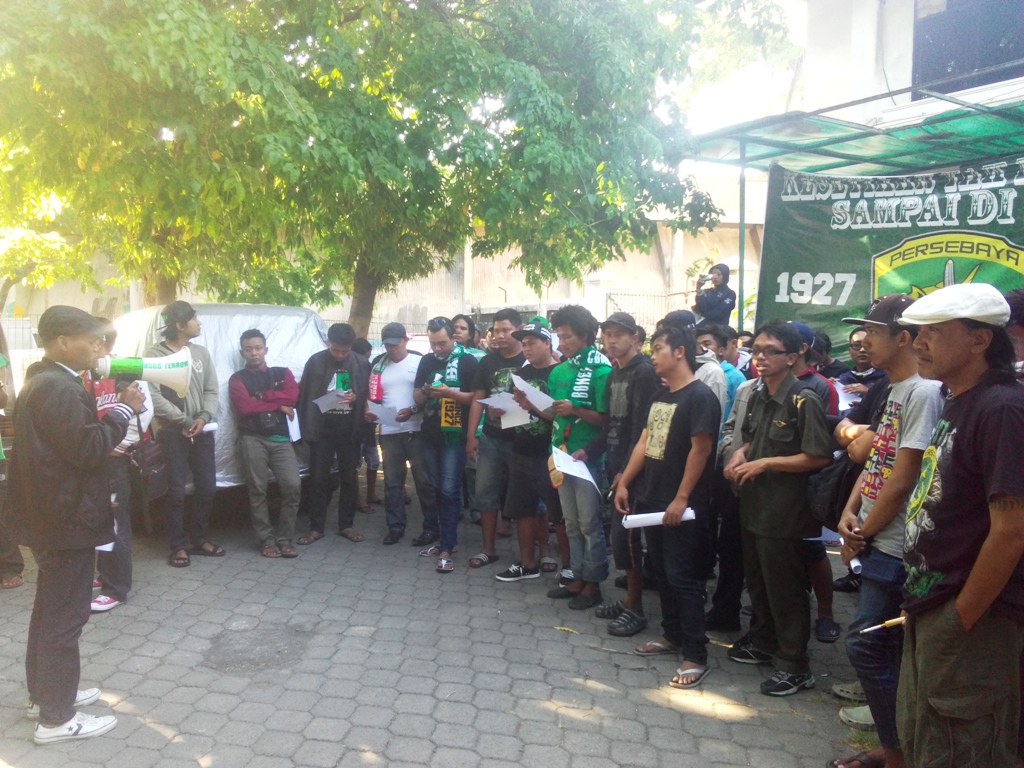 Bonek ancam tidak akan datang ke stadion jika Persebaya berlaga (Dok: MTVN/Muhammad Khoirur Rosyid)