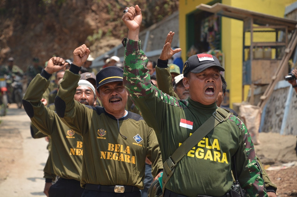 Foto latihan bela negara di Sukabumi, MI - Benny Bastiandi