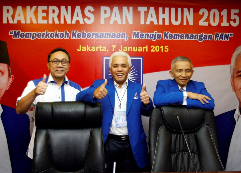 Ketua Umum PAN Zulkifli Hasan (kiri). MI/ADAM DWI