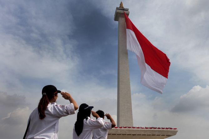 Illustrasi bela negara. Antara Foto/Muhammad Adimaja
