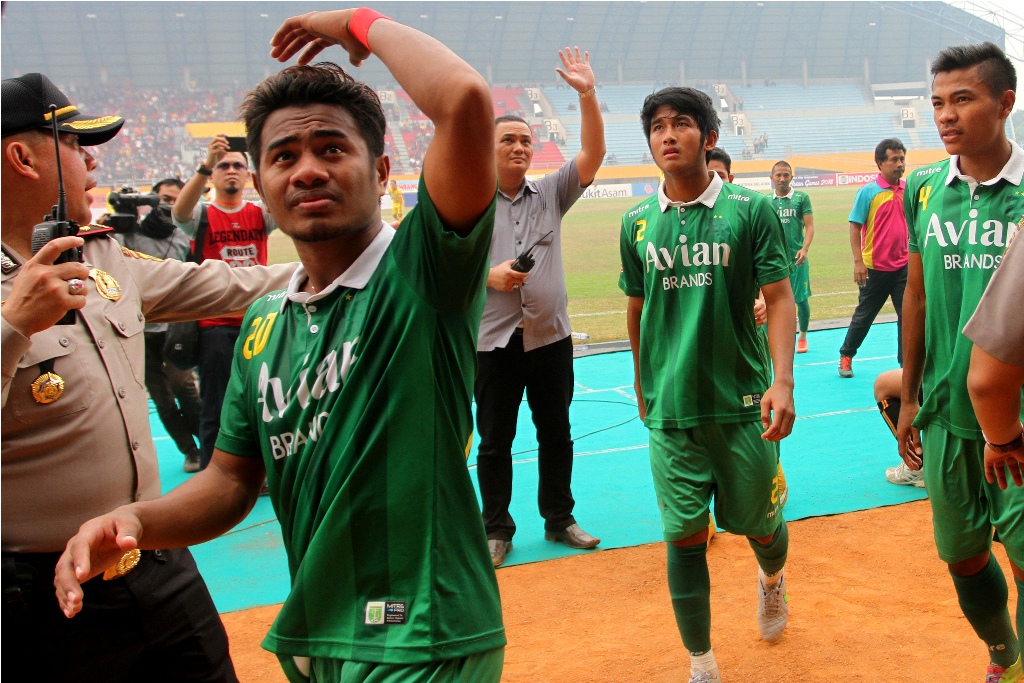 Klub meninggalkan lapangan saat laga masih berlangsung diancam denda Rp500 juta (Foto: Antara/NOVA_WAHYUDI)