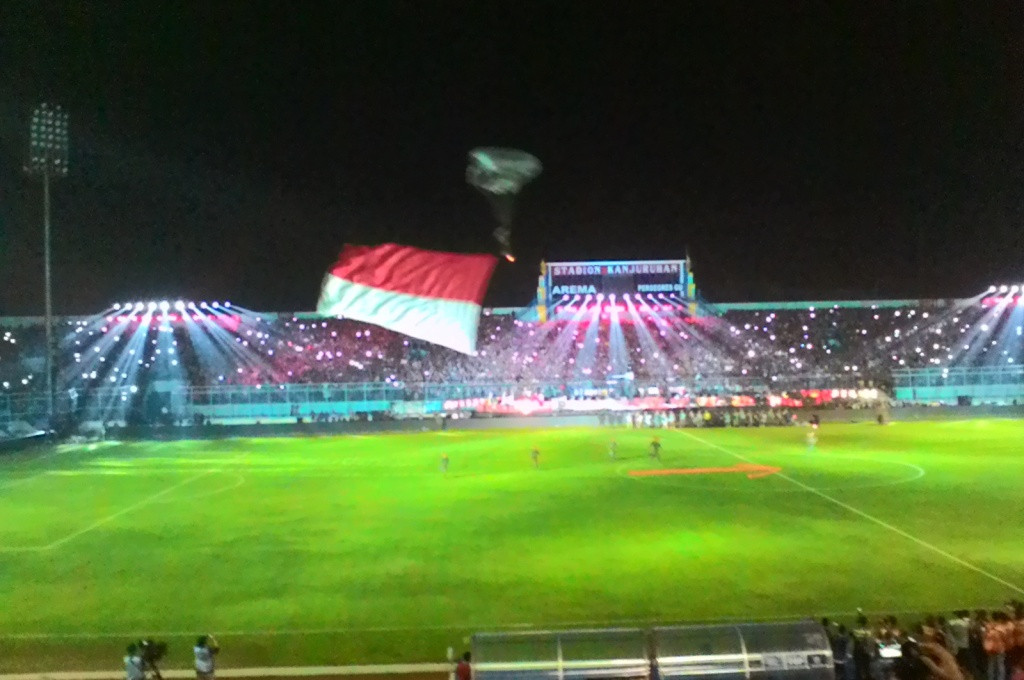Aksi Terjun Payung Paskhas TNI (Foto: Aditya)