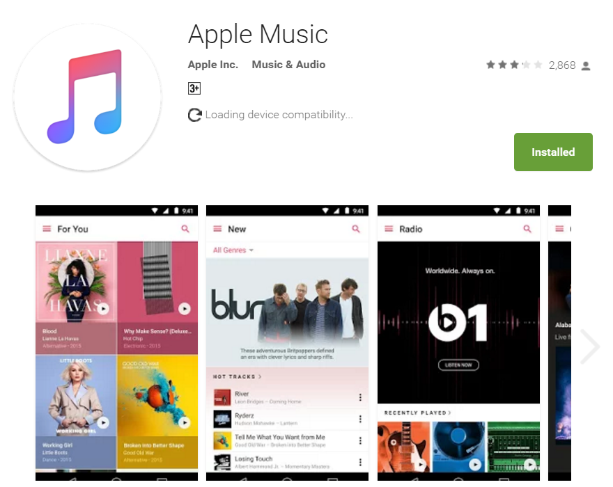 Apple Music sudah tersedia di Google Play Store