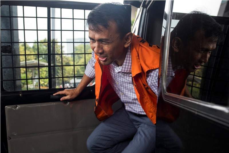 Tersangka kasus dugaan suap bantuan perkara bansos Kejati Sumatera Utara dan Kejaksaan Agung, Gatot Pujo Nugroho (foto: Antara)