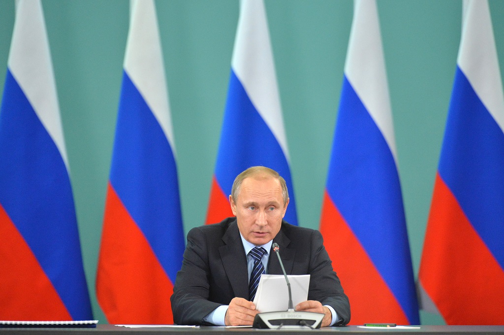 Presiden Vladimir Putin dalam suatu acara di Sochi, Rusia, Rabu (11/11/2015). (Foto: AFP / ALEXEI DRUZHININ / RIA NOVOSTI)