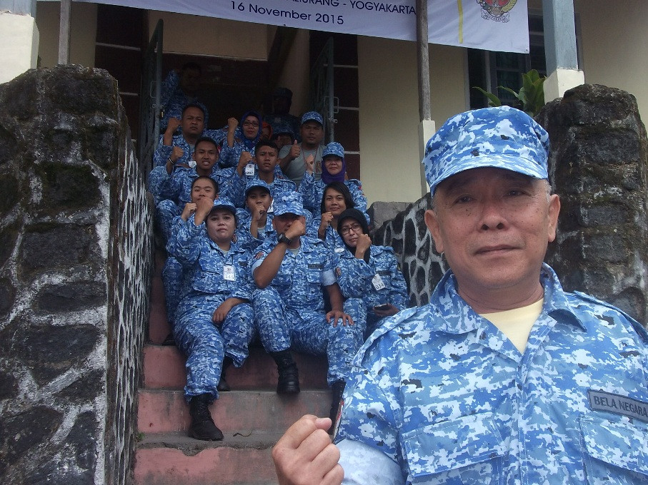 Calon pembina bela negara di Kaliurang, Yogyakarta, Rabu (18/11/2015). (Metrotvnews.com/Patricia Vicka)