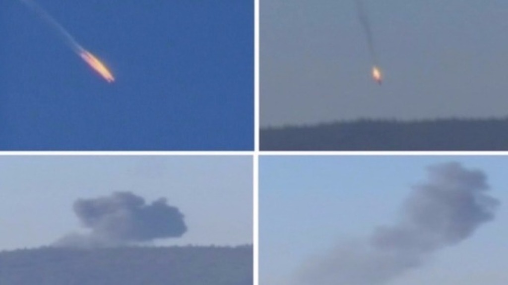 Jet tempur Rusia yang jatuh ditembak Turki (Foto: Reuters)
