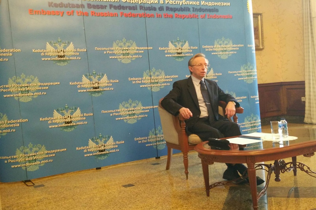Dubes Rusia untuk Indonesia Mikhail Yurievich Galuzin di kediamannya di Jakarta Selatan, Rabu (25/11/2015). (Foto: MTVN/Nabila Gita)