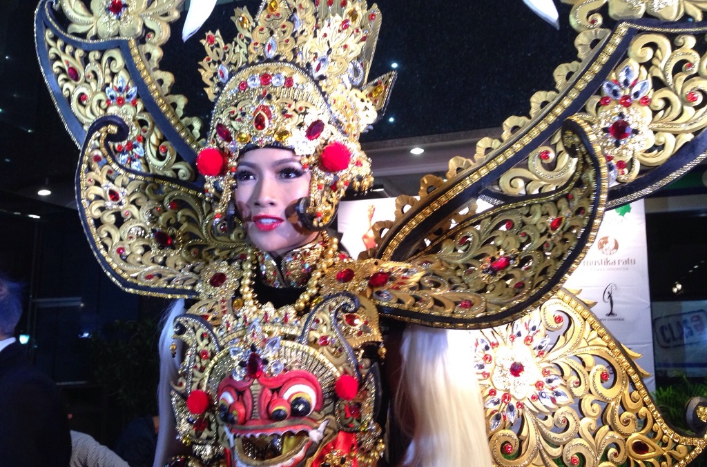 Kostum nasional yang dipakai Anindya Kusuma Putri di Miss Universe. (Foto:MTVN/Nia Deviyana)