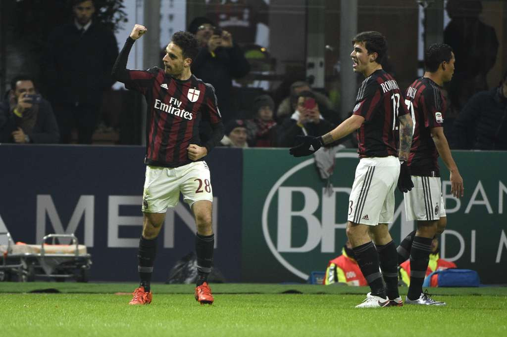 Giacomo Bonaventura (kiri) merayakan gol yang dicetaknya ke gawang Sampdoria di pentas Serie-A (Foto: AFP PHOTO / OLIVIER MORIN