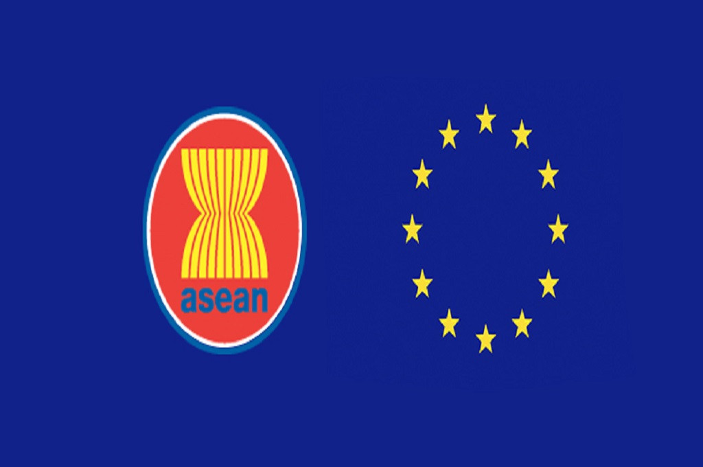 Logo ASEAN dan Uni Eropa. (Foto: Engtest.net)