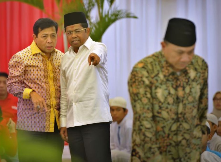 House Speaker Setya Novanto (left) (Antara/Yudhi Mahatma)