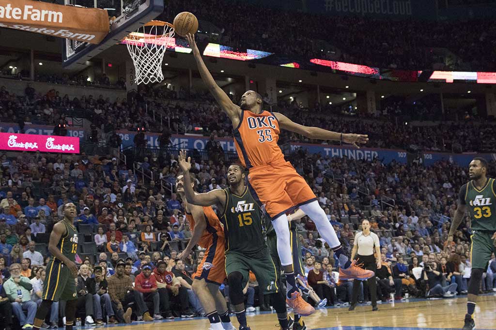 Durant Antar Thunder Tundukkan Jazz 104-98