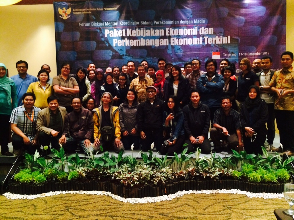 Menko Perekonomian Darmin Nasution saat diskusi bersama media. (FOTO: MTVN/Suci Sedya Utami)