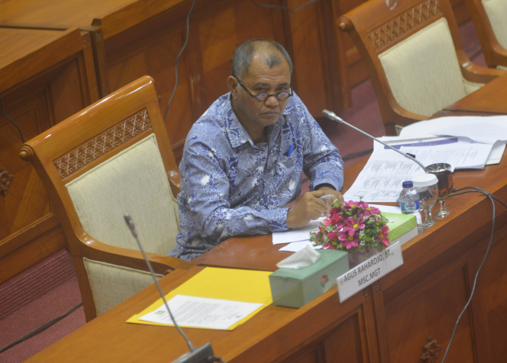  Agus Rahardjo saat uji kepatutan dan kelayakan calon pimpinan KPK di ruang Komisi III, Komplek Parlemen, Jakarta, Rabu 16 Desember 2015. Foto: MI