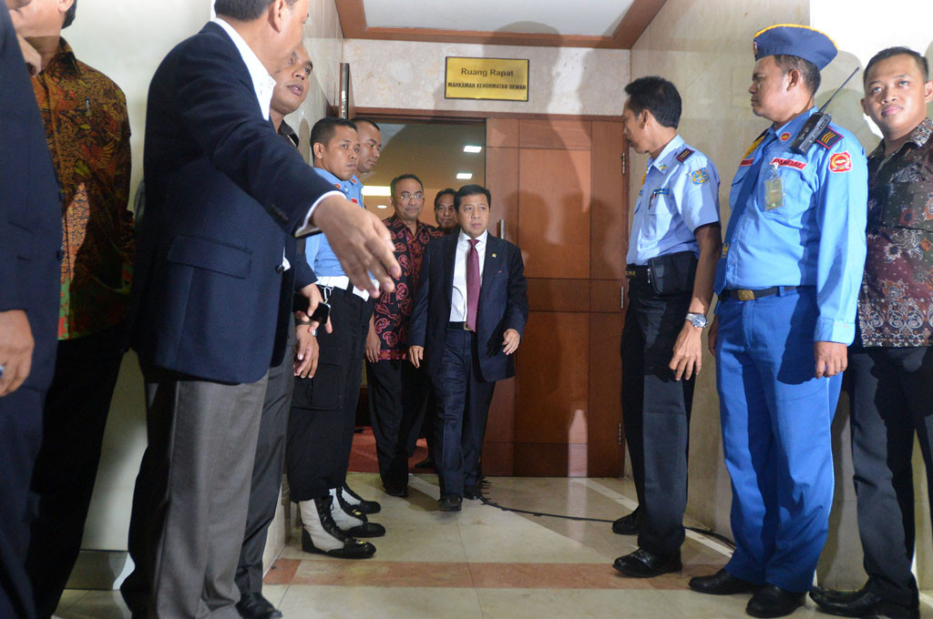 Setya Novanto usai diperiksa di MKD----MI/Susanto