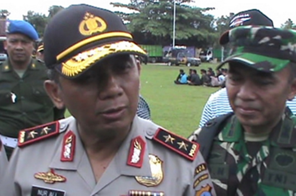 Kapolda Jateng Irjen Nur Ali saat berada di Mapolres Sragen. (Metrotvnews.com/Pythag Kurniati)