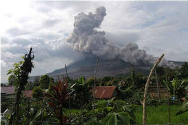 Gunung Sinabung Luncurkan 19 Guguran 