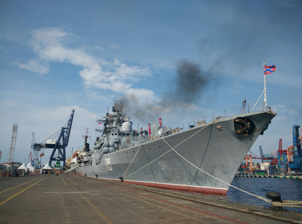 Kapal perang Bystriy milik Rusia (Foto: Nabila Gita/MTVN)