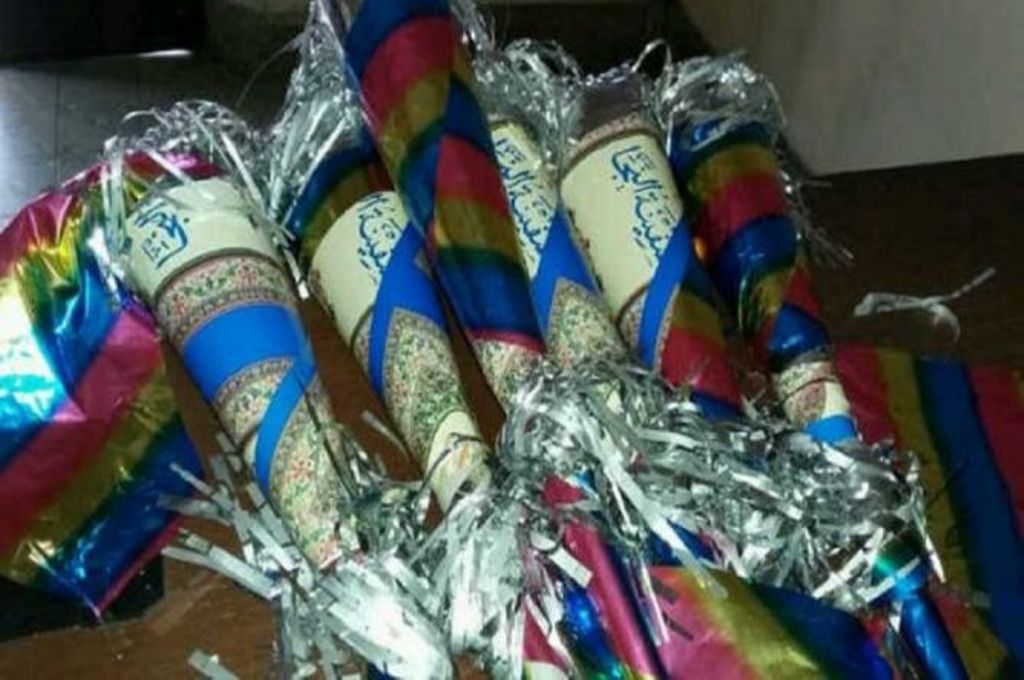 Terompet yang diduga terbuat dari sampul Alquran disita Polres Kendal, MTVN - Iswahyudi.