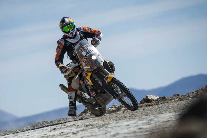 Antoine Meo mampu tampil terbaik pada etape-7 Dakar Rally 2016. Red Bull