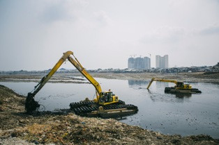 800 Bangunan Belum Digusur dari Waduk Pluit