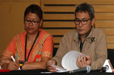 Yuyuk bersama Johan Budi semasa jadi pimpinan KPK-----MI/Rommy P