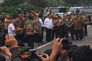 Jokowi Sempat Meninjau Lokasi Bom Sarinah