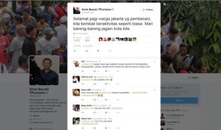 Ahok Sapa Warga Pemberani 