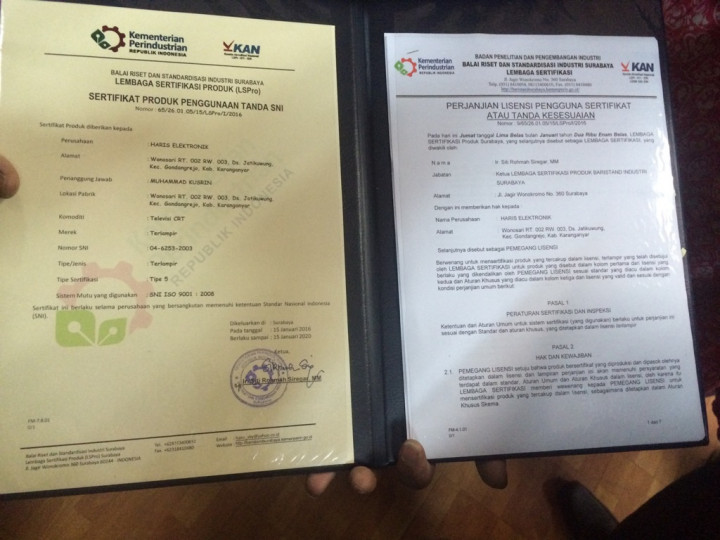 Sertifikat SNI Diraih, Status Kusrin Masih Terdakwa