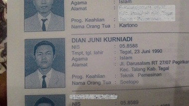 Pembom Pos Pol Sarinah Sering Juara Kelas di SMK Favorit