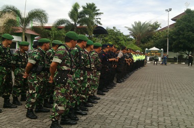 Personel Gabungan Amankan Asrama Haji