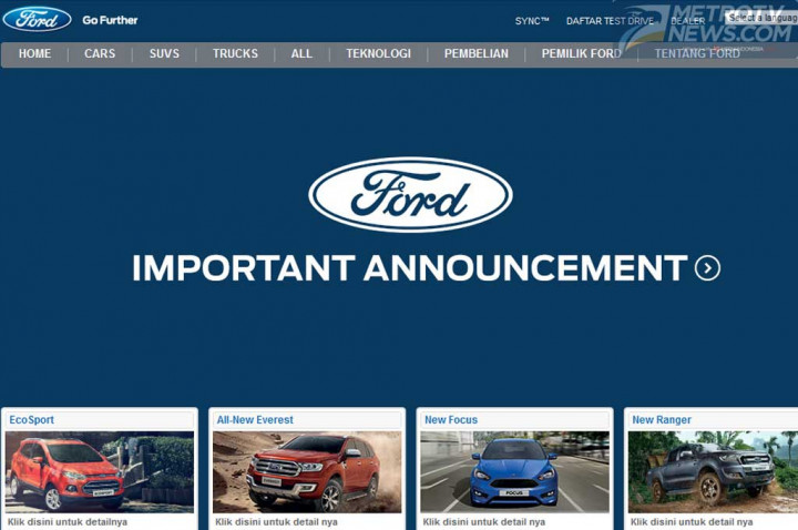 Ford Berkemas Tinggalkan Indonesia 