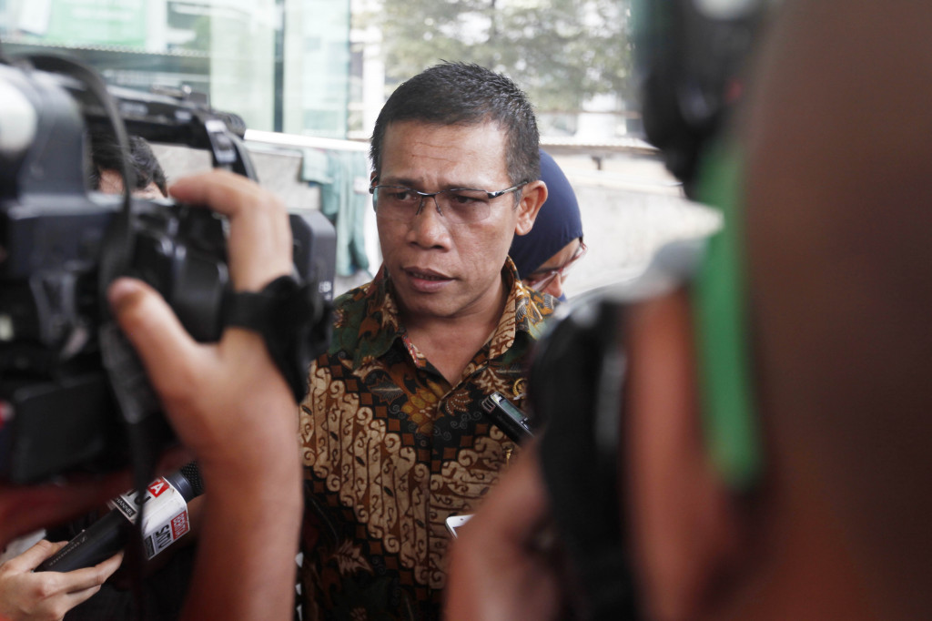Politikus PDIP Masinton Pasaribu sambangi KPK,--Foto: MI/Rommy Pujianto