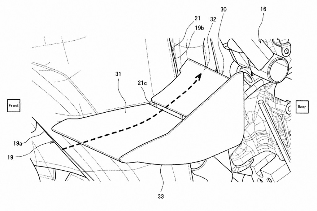 Desain sayap yang dipatenkan terdiri dari dua bagian. Morebikes