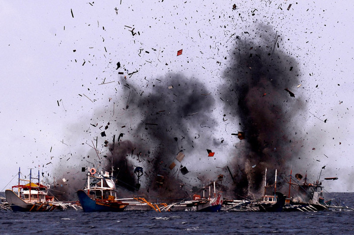 Enam Kapal Filipina Ditenggelamkan di Perairan Bitung