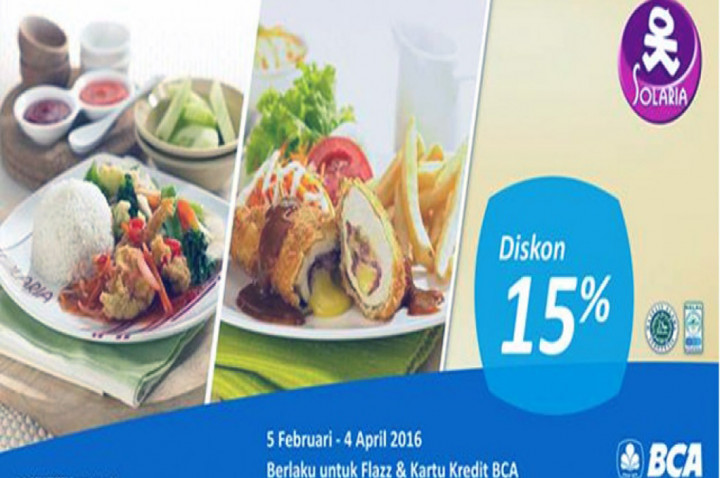 Makan di Solaria Lebih Hemat Pakai Flazz dan Kartu Kredit BCA