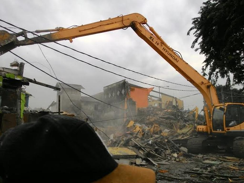 Bangunan di Kawasan Kalijodo mulai ditertibkan--Metrotvnews.com/Ilham Wibowo
