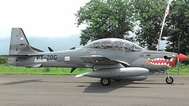 Empat Unit Pesawat Tempur Super Tucano Tiba di Lanud Abdul Rachman Saleh