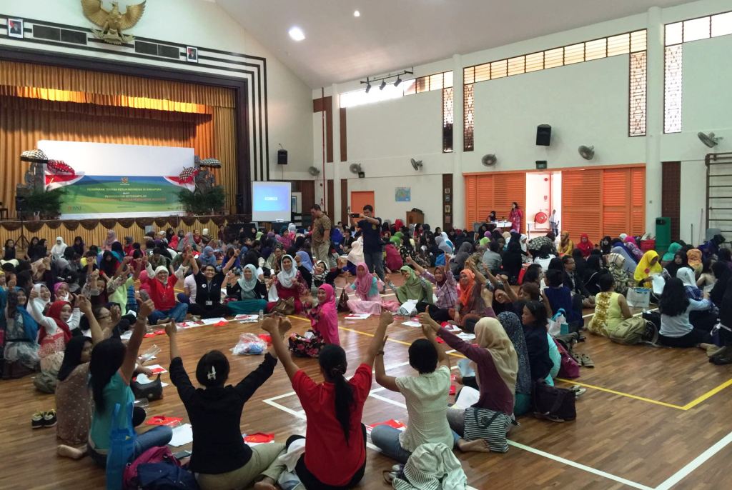 350 orang peserta dari kalangan penata laksana rumah tangga Indonesia mengikuti pelatihan kerajinan tangan (Foto:Dok)