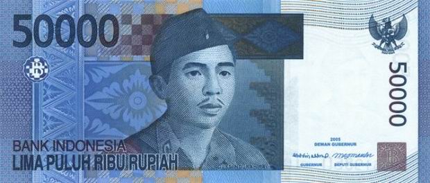 Ilustrasi uang Rp50 ribu/Foto: Wikipedia